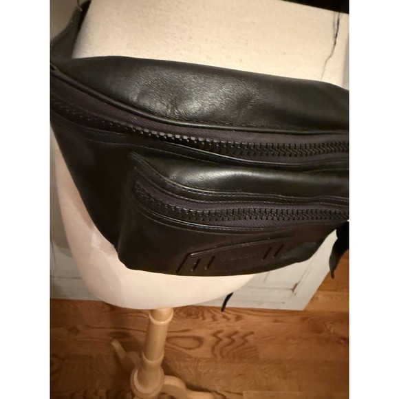 COACH Belt bag Terrain F75776 Black Leather Mesh Back Classic - Picture 6 of 10